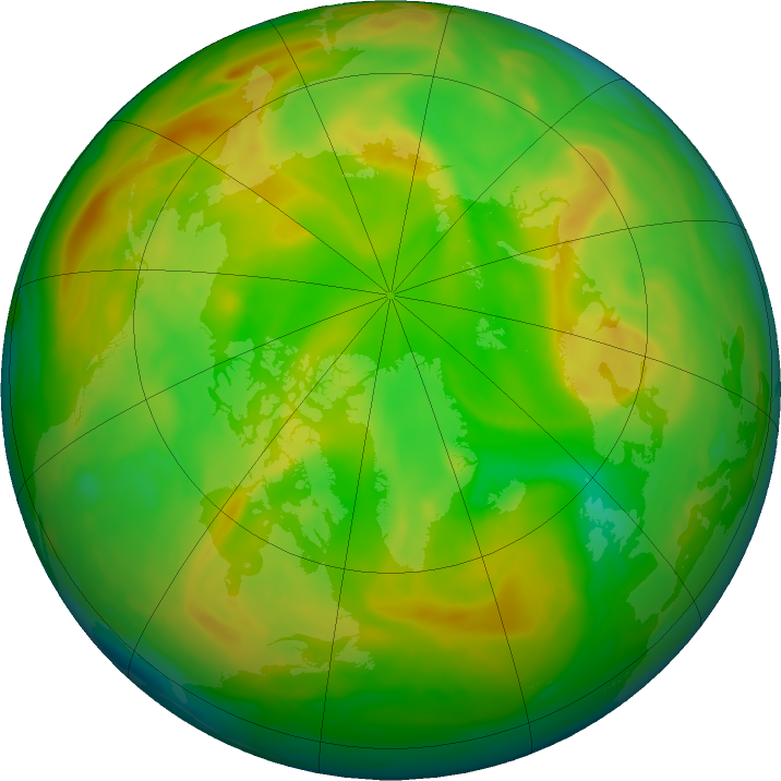 Arctic ozone map for 01 June 2017